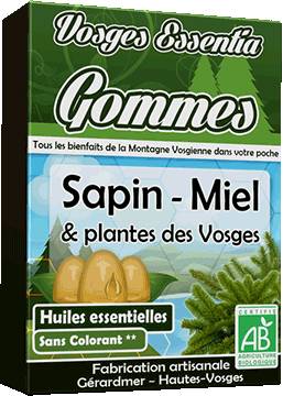 Boîte de Gommes Bio MIEL & SAPIN 70g - Les Sens des Alpes